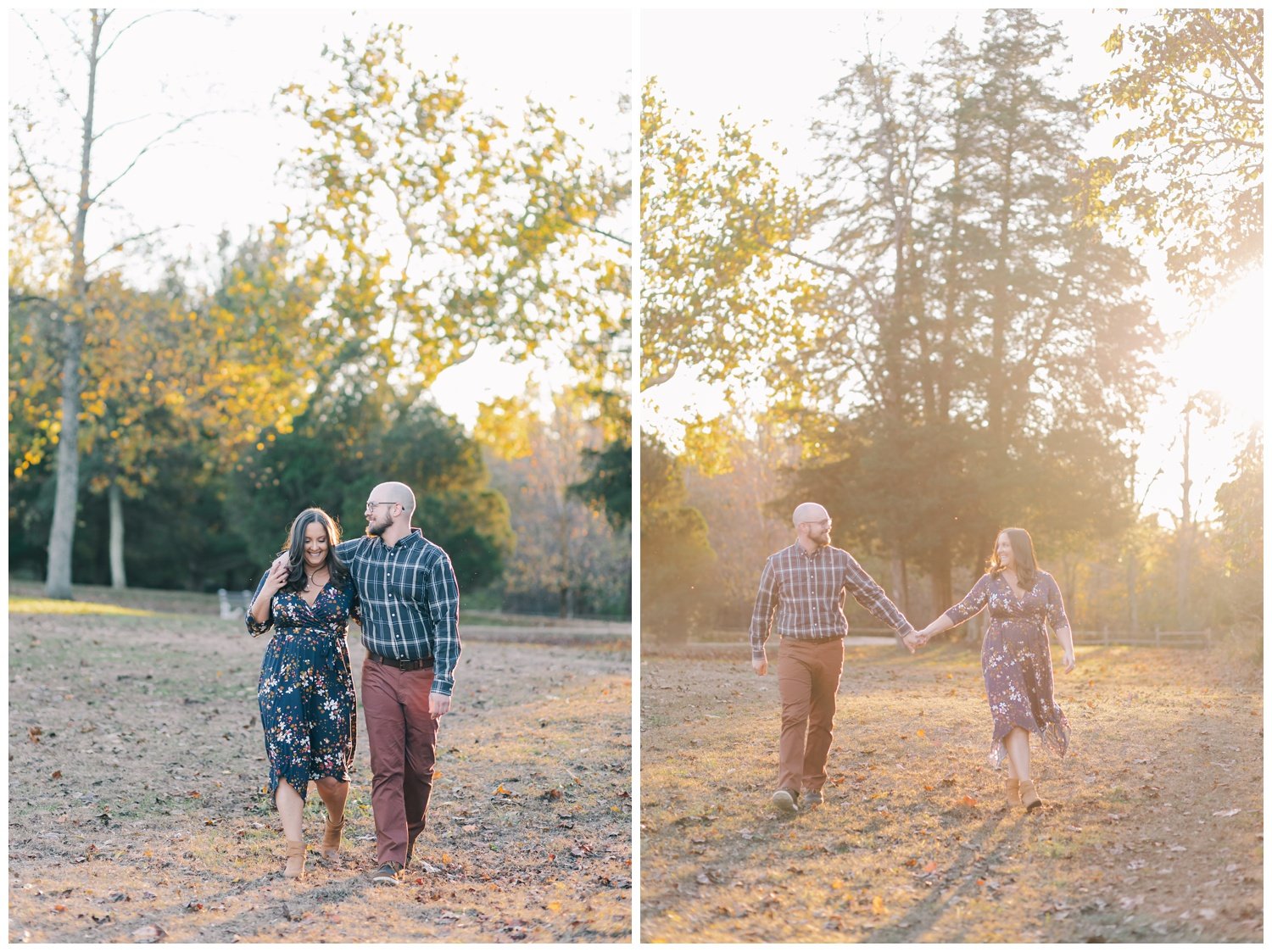golden hour south jersey engagement photo