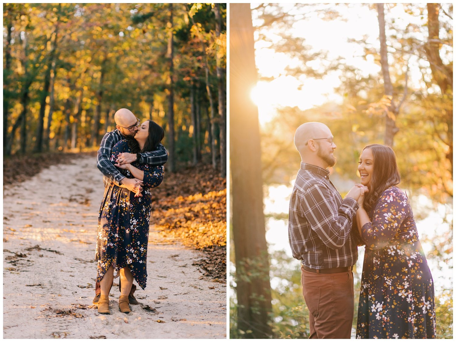 south jersey fall engagement photos