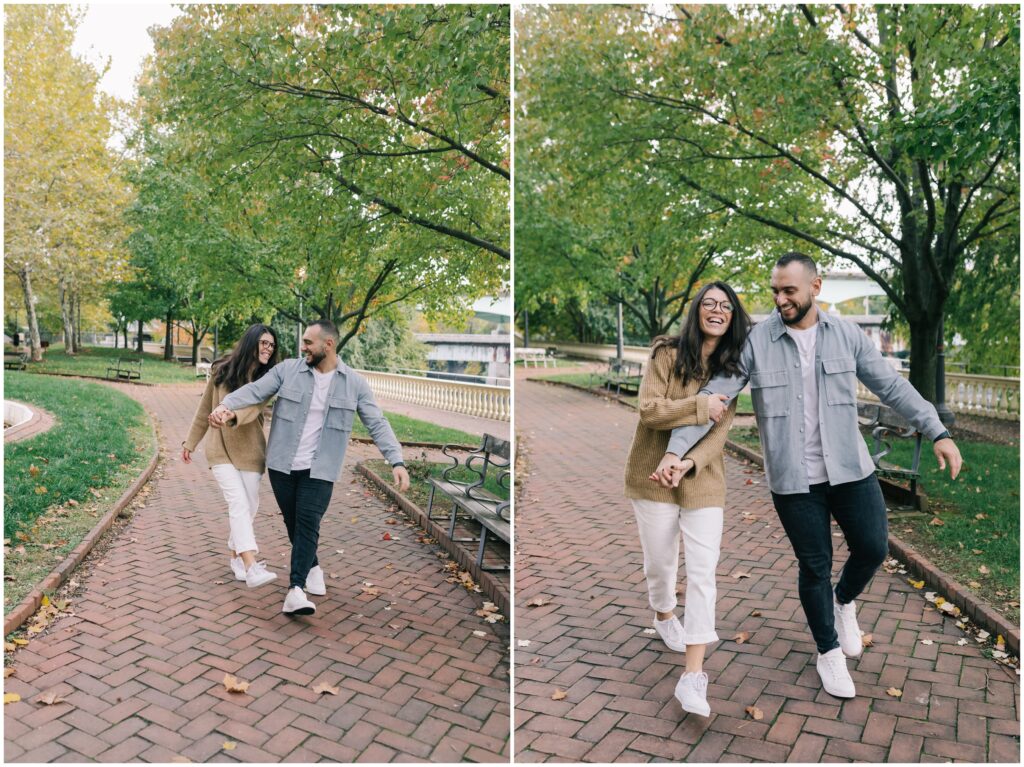 Candid fall couples photos Philadelphia