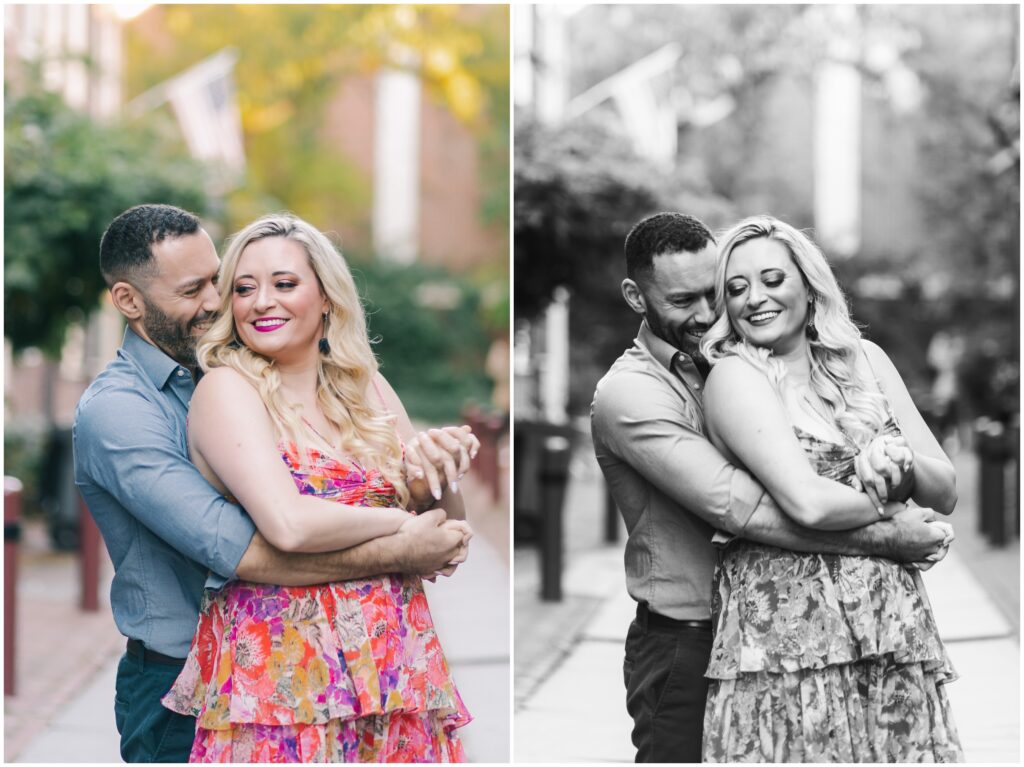 colorful philly engagement photos