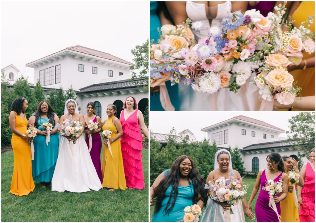 colorful bridesmaids dresses