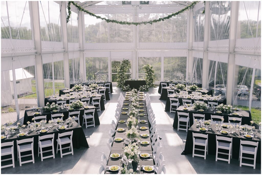 The Venue at Carley Brook wedding reception set up