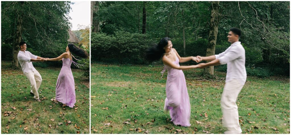 Winterthur Gardens Whimsical  Engagement Photos